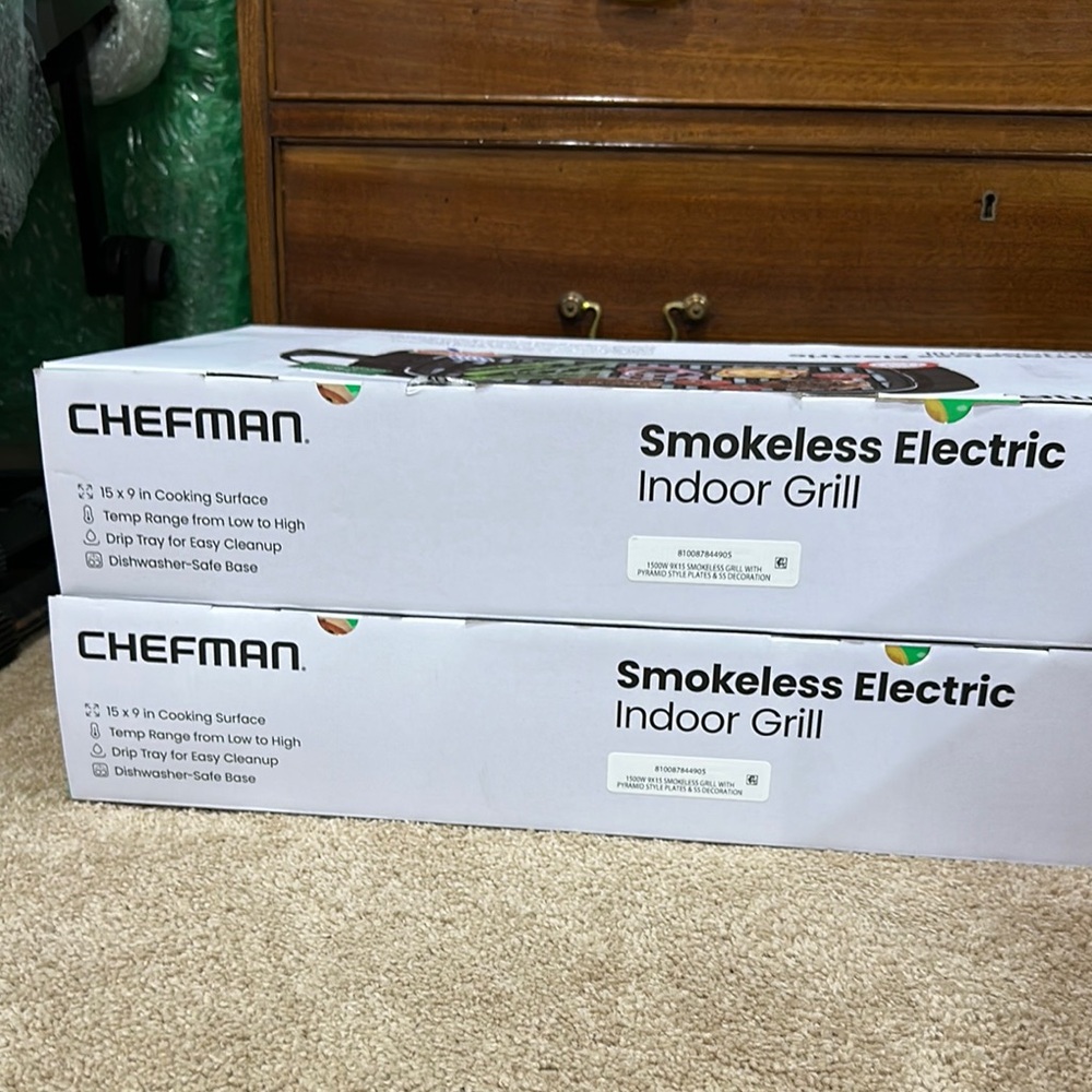 Chefman Smokeless Electric Indoor Grill - Black